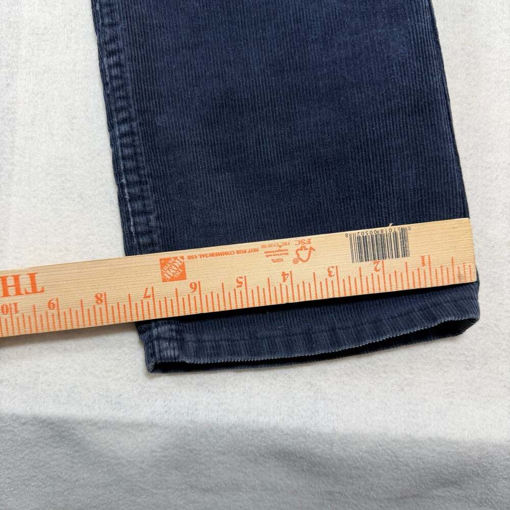 Vintage 80s Levis Pants Mens 30x32 Navy Blue Corduroy Talon Zipper - Picture 10 of 11
